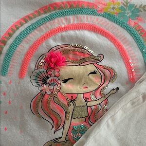 Cynthia Rowley Kids' White and Pink Graphic Tops